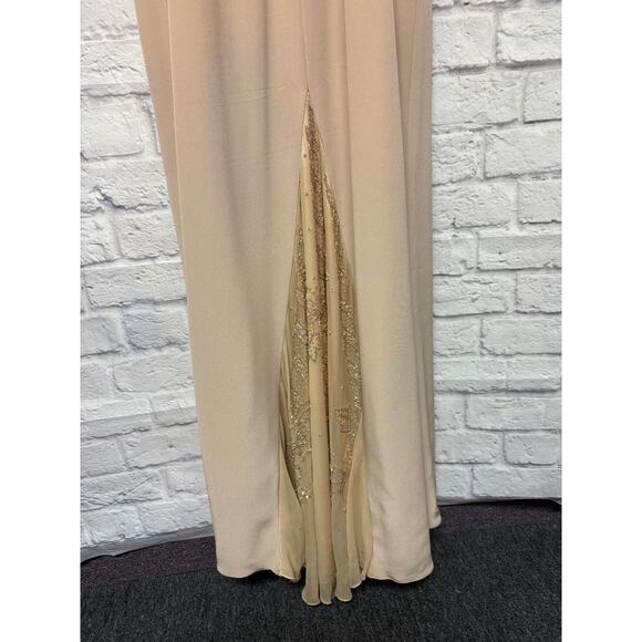 Montage Mon Cheri Mother of Bride Blush Dress Chiffon Jacket Beaded Detail - 16 - Picture 7 of 10